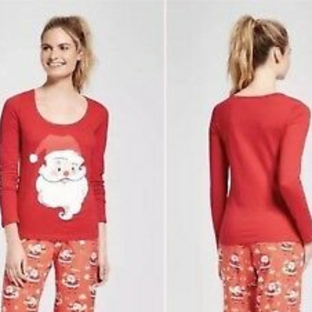 Nite Nite Munki Munki Santa Pajama Shirt Women's M